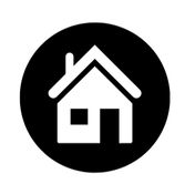 House sticker with black background